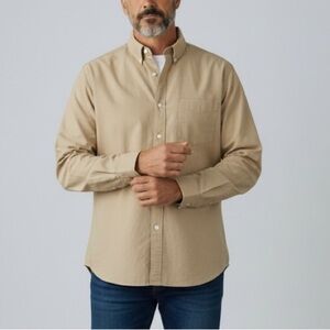 GAP Men's Khaki Button Up Shirt Size Large